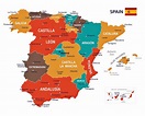 Spanien Karte der Regionen und Provinzen - OrangeSmile.com