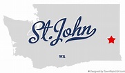 Map of St.John, WA, Washington