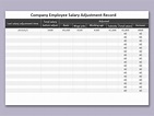 EXCEL of Company Employee Salary Adjustment Record.xlsx | WPS Free ...