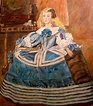 Infanta Margarita Teresa en un vestido azul.Tecnica mixta 136x117 cm ...