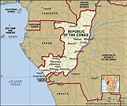 Map Of The Republic Of Congo - Cities And Towns Map