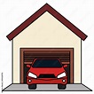 garage building with car vector illustration design vector de Stock ...