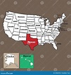 Texas State Location Map on USA Map.Vector Illustration Stock Vector ...