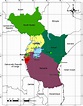Map showing the six countries of the East African Community and its ...