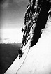 The hanging body of Toni Kurz on the north face of the Eiger being ...