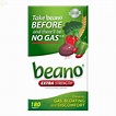 Beano Extra Strength Food Enzyme Dietary Supplement, 180 Tablets ...