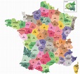 Map of the French departments