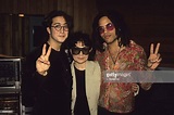 Musicians Sean Lennon, Yoko Ono and Lenny Kravitz attend the 1991 ...