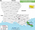 Plaquemines Parish Map, Louisiana