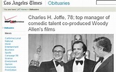Charles H. Joffe, produtor que co-produziu vários filmes do cineasta ...