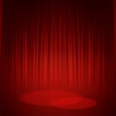 Escenario de teatro con telón rojo. ilustración | Vector Premium