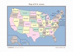 Map of U.S. states | Free Download [JPG + PDF]