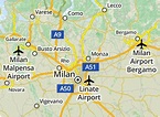 Kort Over Milano Lufthavne | Kort 2019