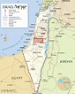 Jerusalén mapa del país - Mapa de Jerusalén país (Israel)