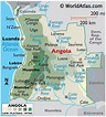 Labeled Map Of Angola With States Capital Cities Images