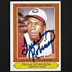 Frank Robinson autograph signed 1985 Topps card 29 Reds Nice | Etsy