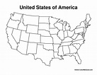 United States Blank Map Worksheet by Teach Simple