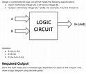 Solved Design a combinational logic circuit that meets the | Chegg.com