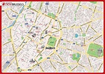 Mapa do turista de Bruxelas: atracções e monumentos de Bruxelas
