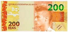 Brasileiros pedem nota de 200 reais com a cara de... Neymar ...