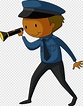 Security guard Safety Illustration, Take the flashlight guard, police ...