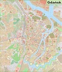 Large detailed map of Gdańsk