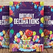 Flyer Decoraciones De Cumpleaños Descarga gratuita de plantilla en Pngtree