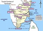 Tourist Destinations In South India Map