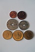 Siete monedas de Dinamarca imagen de archivo. Imagen de color - 108244637