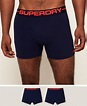 Mens - Sport Boxer Double Pack in Richest Navy/ Richest Navy | Superdry UK
