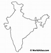 Blank Map India