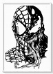 mascara de spiderman para colorear - Dibujo imágenes