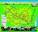 Map of Los Altos, a region known as the Highlands. | Jalisco mexico ...