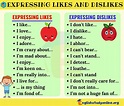 How to Express Likes and Dislikes | Likes and dislikes, English lessons ...