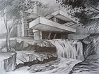 Croquis Original De La Casa De La Cascada Frank Lloyd Wright ...