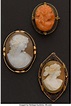 Three Antique Cameos. ... (Total: 3 Items) Estate Jewelry Cameos | Lot ...