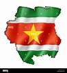 Suriname flag map Stock Photo - Alamy