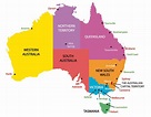 Australia map with states and cities - Map of Australia with states and ...