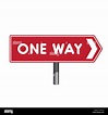 One Way sign crossroad sign Stock Vector Image & Art - Alamy
