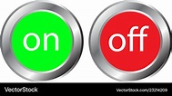 On and off button white background Royalty Free Vector Image