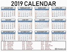 Printable Calendars 2019