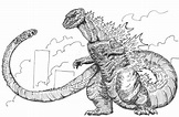 Godzilla coloring pages - 100 Printable coloring pages