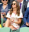Pippa Middleton Attends Wimbledon 2016 in White Floral Dress