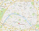 Las catacumbas de París mapa - Mapa de las Catacumbas de París (Francia)
