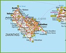 Zakynthos tourist map