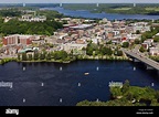 Canada, Quebec, Mauricie, Shawinigan city (aerial view Stock Photo ...