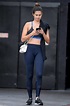 Sara Sampaio shows off her toned body as she stops to grab lunch and a ...