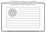 Bandera de uruguay para colorear