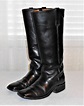 Vintage Black Leather Square Toe Tall Riding Boot | Boots, Riding boots ...