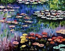 Legendarte Claude Monet Seerosen Kunstdruck auf Leinwand, cm. 80x100 ...